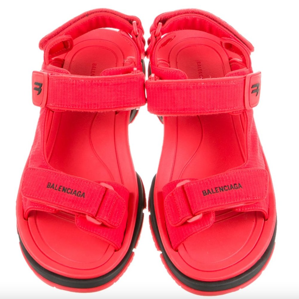 Balenciaga TOURIST SANDAL RED Men's Sz. 43 NWT Box & Receipt Included